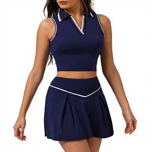 女式网球和高尔夫裙套装氨纶/尼龙材质运动时尚休闲羽毛球服装 - Product Image 1