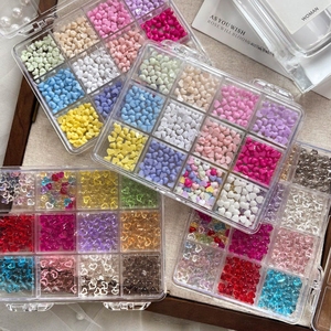 Pierres précieuses brillantes pour nail art en forme de cœur, 12 couleurs, cristaux scintillants, décoration pour nail art de la Saint-Valentin, strass, acrylique, DIY, salon - Product Image 2