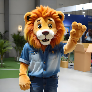 Costume da <span class=keywords><strong>Mascotte</strong></span> Personalizzato a Forma di Leone Animale in Peluche per Pubblicità di Marchi ed Eventi - Product Image 1
