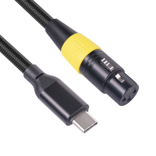 Built-in Chip Type-C to XLR Female Microphone Computer Recording Voice Connection Cable USB C to XLR Audio Cable Connector