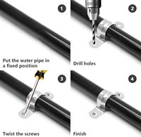 Colliers de serrage pour conduits en acier inoxydable, supports en U à deux trous, attaches rigides pour tuyaux, colliers en U métalliques, clips de tension pour conduits, colliers en U pour tubes