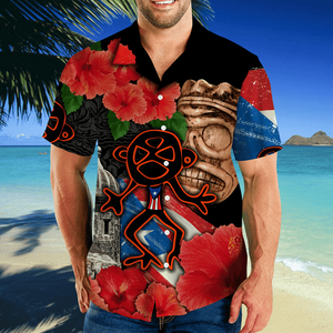 Personalizado Puerto Sol Taino con Maga Flower Hawaii Camisas para hombres Camisas Verano Tallas grandes Camisa - Product Image 2