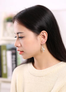 925 серебряные цветы длинные серьги для женщин элегантные женские украшения для предотвращения аллергии серебряные 925 украшения - Product Image 5