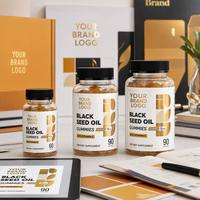 Gummies d'huile de nigelle noire naturelle, supplément de vitamine C, thymoquinone, formule pressée à froid, soutien immunitaire, pour adultes, marque privée OEM