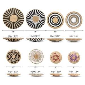 Decoración De Oficina Funky Habitacion Dorada Cesta Pared Redonda Barata Hogar Vagabundo Dibujo Decorativo Para Articulos Bambu - Product Image 4