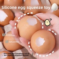 Jouet anti-stress en silicone en forme d'œuf de caille, gadget de bureau pour la décompression par compression