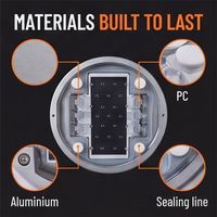 Marqueur de trottoir solaire LED réfléchissant IP68 à six LED haute luminosité pour la sécurité – Fournisseur d'usine
