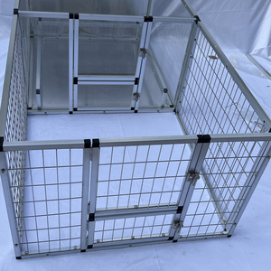 Hoa Kỳ Kho 7 Ngày Để Cửa Kim Loại Và Thủy Tinh Con Chó Con Whelp Hộp Lớn Nhôm Con Chó Cao Whelp Hộp Với Hàng Rào - Product Image 5