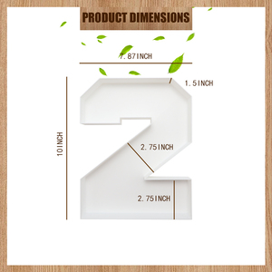 White Cardboard Number 2 Candy <b>Box</b> Fillable Tray Paper Container for Birthday Anniversary <b>Party</b> Decoration - Product Image 2