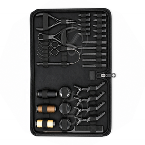 Kit d'outils pour extensions de cheveux à micro-perles noires très vendues - Modèle : Pinces, anneaux, dispositifs de fixation, outils personnalisés pour la pose de perles, direct usine - Product Image 6