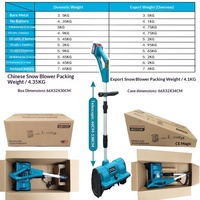 Souffleuse à neige électrique professionnelle Fengli, à poussée manuelle, batterie lithium 2Ah/4Ah, 18HP, pliable, trois étapes, portée de projection de 30 pieds