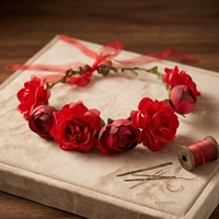 Couronne de fleurs pour demoiselle d'honneur, bandeau de mariage, guirlande de cheveux, coiffe bohème, bandeaux floraux de mariée