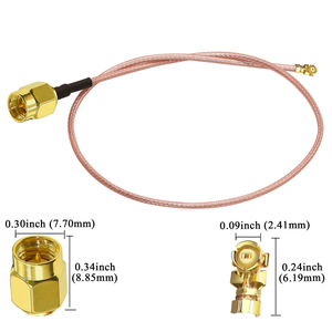 RG178 UFL MHF1 a SMA <span class=keywords><strong>Antena</strong></span> macho <span class=keywords><strong>Cable</strong></span> <span class=keywords><strong>coaxial</strong></span> Baja pérdida SMA macho a U.fl <span class=keywords><strong>Cable</strong></span> de puente de extensión <span class=keywords><strong>para</strong></span> radios Wi-Fi - Product Image 2