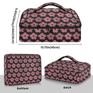 Sac isotherme portable Aloha, motif floral hawaïen Hau, impression personnalisée, pour barbecue, transport de casseroles et plats à emporter - Product Image 3