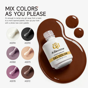 AiBevoow - Proveedor Profesional de Uñas, Kit de Esmalte de Uñas en Gel de 6 Piezas de 15 ml, Tema Morandi, Larga Duración, Secado con Lámpara UV - Product Image 3