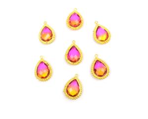 925ทองเหลืองชุบทองและเงินฝาเงินสเตอริ่งทำด้วยมือพลอยควอตซ์หลายแบบตามธรรมชาติ - Product Image 6