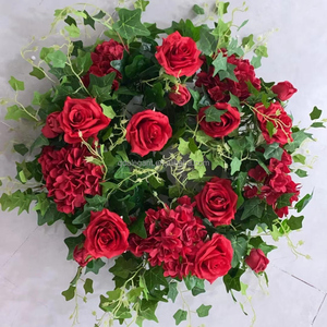 EG-WR-GR02 2026 Ghirlanda di Fiori Artificiali di Gypsophila con Foglie Verdi Naturali, Decorazione per Centrotavola Matrimoniale - Product Image 2