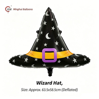 Halloween Folienballon Jack O'Lantern Kürbis Fledermaus Hexenhut Totenkopf Zuckerschädel Sombrero Mylar-Ballon Gruselig Horrorartig