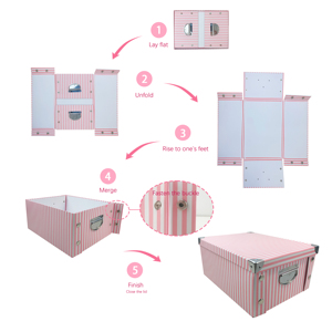 กล่องกระดาษแข็งแข็งพับได้ดีไซน์หรูหราพร้อมหัวเข็มขัดโลหะ - Product Image 6