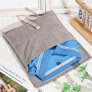 Busta di velluto grigio di alta qualità custodia per imballaggio di scarpe con Logo personalizzato stampato per capelli borsa custodia in velluto - Product Image 4