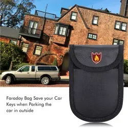 Gran oferta RFID GPS Bloqueo de señal <span class=keywords><strong>coche</strong></span> Kay funda bolsa bloqueador de señal ignífugo impermeable Faraday bolsa para llave de <span class=keywords><strong>coche</strong></span> <span class=keywords><strong>teléfono</strong></span> móvil - Product Image 2