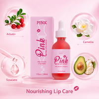 Sérum Lèvres Rose pour Pigmentation Foncée – Éclaircissant Rapide, Exfoliant & Repulpant, Hydratant Brillant – Traitement Marque Privée