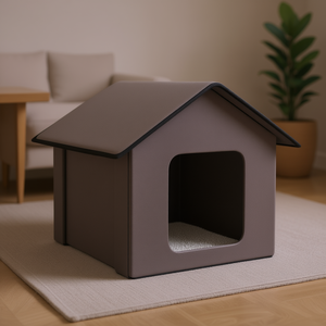 Casa para Gatos Db, de Madera Maciza con Techo de Plástico, Casa Pequeña para Mascotas para Sala de Estar, Fácil de Limpiar, para Todas las Estaciones, Estilo Lujoso - Product Image 2