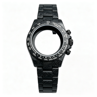 Geschmiedetes Carbon-Uhrengehäuse mit Armband, Chronograph-Uhrengehäuse-Set, Aftermarket-Uhrenzubehör, passend für Automatikwerk