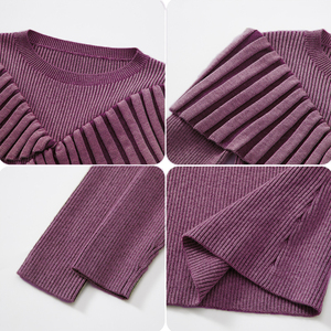 Designer Clothes <b>Women</b> Fashion Sweater <b>Long</b> Sleeve Striped Knitted Tops <b>Women's</b> Luxury <b>Jumpers</b> Winter - Product Image 6