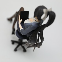 Nouveau modèle de figurine de secrétaire féminine bleue, magnifique, en PVC, pour décoration de bibliothèque ou d'ordinateur