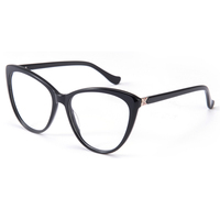 Montura de gafas de acetato de diseño italiano a la moda, montura de gafas de metal para ojos de gato, en stock