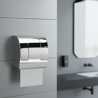 Distributeur automatique d'essuie-tout en papier découpé pour salle de bain toilette mural