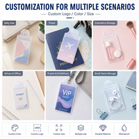 Sacs refermables en PVC transparent avec fermeture à rabat pour le rangement et l'organisation de bijoux, fournitures d'emballage pour petites entreprises, vente en gros