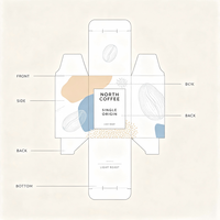 Boîte en carton kraft écologique personnalisée avec logo pour sachets de café individuels – Vente en gros usine