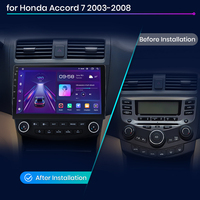 Junsun V1pro Autoradio GPS Multimédia Android Auto 2 Din avec Commande Vocale IA pour Honda Accord 7 2003-2008