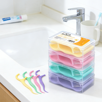 Bâtonnets de fil dentaire biodégradables écologiques, outil de nettoyage buccal jetable pour les soins quotidiens des dents et une haleine fraîche, fil dentaire au charbon de bois