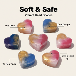 Slime 4 couleurs en forme de cœur, slime multicolore pour enfants, jeu sensoriel, bricolage, fête, cadeaux de la Saint-Valentin, kit de slime - Product Image 4