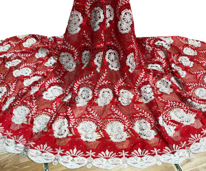Tissu africain en dentelle Guipure de haute qualité pour femmes, robe nigériane, 5 Yards, <span class=keywords><strong>nouvelle</strong></span> collection ankara - Product Image 4