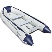 Usine directement fournir blanc & bleu PVC bateaux à rames gonflable bateau de pêche avec certificat CE