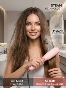 Brosse lissante à vapeur professionnelle à activation tactile 70W double tension, idéale <span class=keywords><strong>pour</strong></span> <span class=keywords><strong>les</strong></span> voyages - Product Image 1