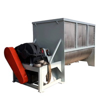 Mélangeur à ruban horizontal en acier inoxydable commercial, qualité alimentaire, haute productivité, moteur à engrenages, machine à mélanger les épices en poudre