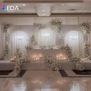 LEDA Professional Modern Simple White Acrylic Wedding <b>Backdrop</b> <b>Stand</b> with Customizable Size for Events Decor - Product Image 1