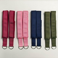Sangles de fitness à double boucle en D, rembourrées en polaire, pour équipement de Pilates, exercices de yoga, entraînement à domicile et accessoires de gym