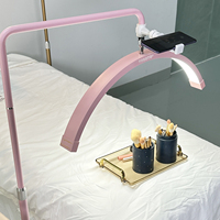 Lampu Setengah Bulan FOSOTO Cosmetics 45W untuk Ekstensi Bulu Mata, Lampu Kecantikan Emas untuk Bulu Mata, Lampu LED untuk Fotografi, Tempat Tidur Bulu Mata, Kecantikan, Tato