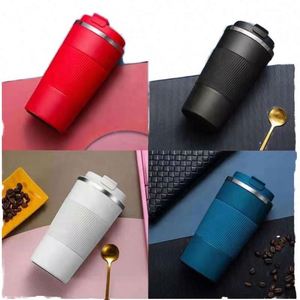 แก้วกาแฟแบบพกพาผนังสองชั้น สแตนเลสสุญญากาศ พร้อมฝาปิดกันรั่วและเชือกจับ แก้วสำหรับสำนักงาน - Product Image 6