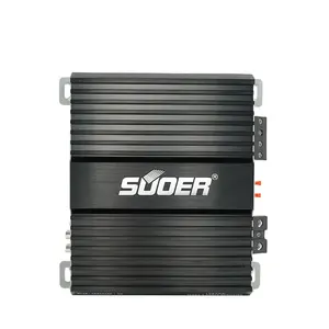 Suoer CB-800D-C 2400 W Amplificador de potência para carro Classe D de canal único Mini Amplificador de áudio para carro 12V com crossovers