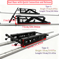 Pièces de voiture modifiées personnalisées LXRV, rail coulissant en métal robuste et léger, base de siège universelle à largeur réglable, connexion rapide et dégagement