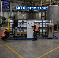 Système de filtration par osmose inverse industriel 50000 LPH 50 T/H, installation de traitement d'eau par osmose inverse, projet clé en main pour l'alimentation en eau des chaudières des centrales électriques