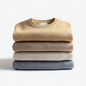 Áo len nam thu đông chất liệu cotton pha, cổ tròn, logo tối giản, thoáng khí, kiểu dáng pullover, nhận đặt hàng OEM, bán buôn - Product Image 5