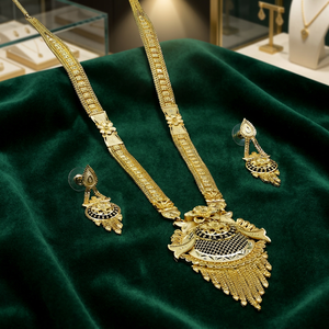 Joyería de Moda al por Mayor, Collares Largos con Baño de Oro de 14K, 18K y 24K, Diseño Floral Tradicional, Conjunto de Joyería, Oro, Joyería - Product Image 1